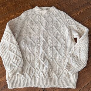 Blarney Woollen Mills Cable Knit Wool Sweater